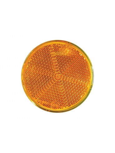 Yellow 60 mm round side reflector 