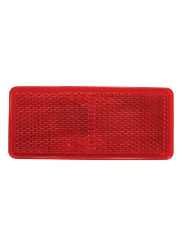 Red 40x90 mm rectangle rear reflector  