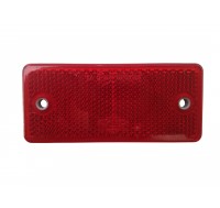 Red 40x90 mm rectangle rear reflector   