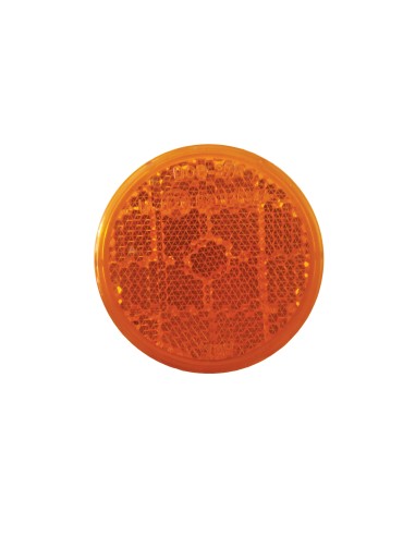 Yellow 50 mm round side reflector  