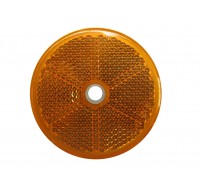 Yellow 60 mm round side reflector