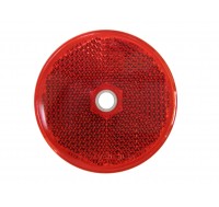 Red 60 mm round rear reflector 