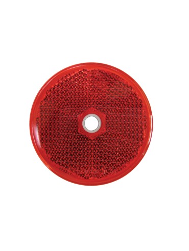 Red 60 mm round rear reflector 