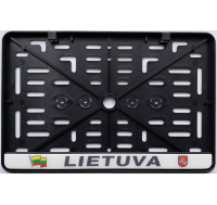Motorcycle number frames - with polymer sticker - LIETUVA 150 x 250 mm   