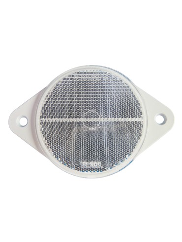 White 78 mm round front reflector
