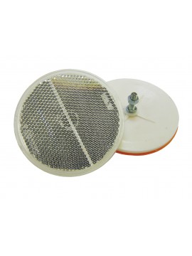 White 78 mm round front reflector 