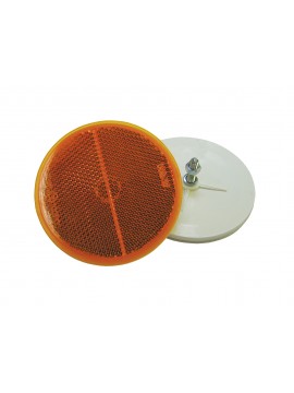 Yellow 78 mm round side reflector  