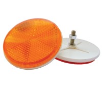 Yellow 60 mm round side reflector 