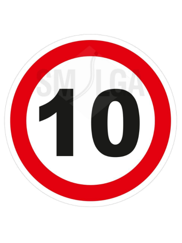 Sticker "Speed limit 10 km/h"  