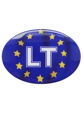 Lipdukas “LT su ES vėliava” iškiliu paviršiumi 