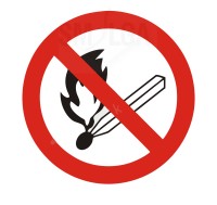 Наклейка Открытое пламя запрещено
