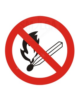 Наклейка Открытое пламя запрещено