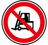 Sticker Forbidden domestic transport 135 x 135 mm  