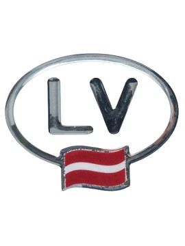 Sticker LV glossy with flag