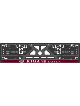 Номерная рамка с силиконовой наклейкой RIGA LATVIJA  