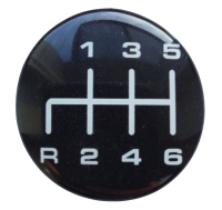 Round gear lever handle sticker 