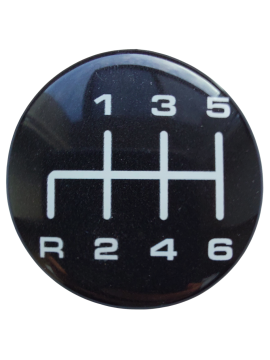 Наклейка на круглую ручку рычага переключения передач 