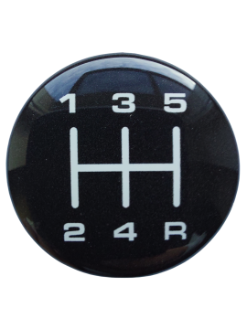 Round gear lever handle sticker