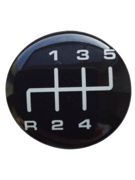 Наклейка на круглую ручку рычага переключения передач 