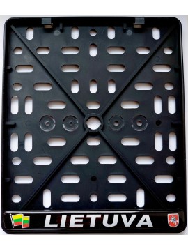 Valstybinio numerio rėmelis - Motociklinis - su polimeriniu lipduku - Lietuva 185 x 210 mm    