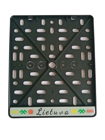 Motorcycle number frames - with polymer sticker - LIETUVA 185 x 210 mm