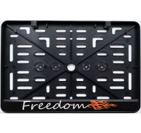 Motorcycle number frames - with polymer sticker - FREEDOM 150 x 250 mm   