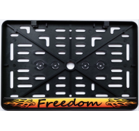 Motorcycle number frames - with polymer sticker - FREEDOM 150 x 250 mm     
