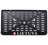 Номерная рамка - для легковых и тяжелых автомобилей, прицепов - c шелкографией - LIETUVA