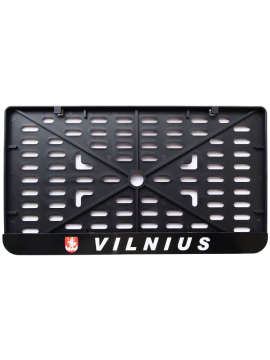 Номерная рамка - для легковых и тяжелых автомобилей, прицепов - c шелкографией - VILNIUS