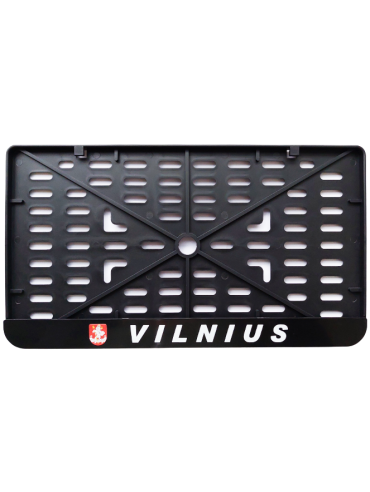Номерная рамка - для легковых и тяжелых автомобилей, прицепов - c шелкографией - VILNIUS