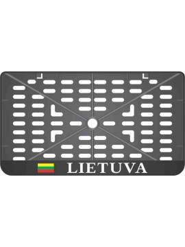 Valstybinio numerio rėmelis - lengvosioms ir sunkiasvorėms transporto priemonėms, priekaboms - Lietuvos tipo šilkografija LIETUVA