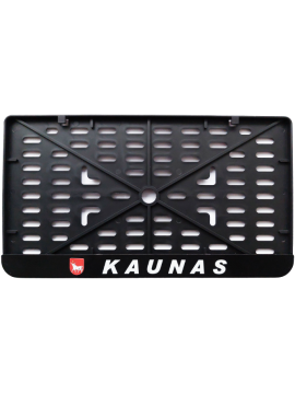 Номерная рамка - для легковых и тяжелых автомобилей, прицепов - c шелкографией - KAUNAS
