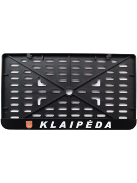 Номерная рамка - для легковых и тяжелых автомобилей, прицепов - c шелкографией - KLAIPĖDA