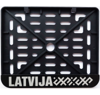 Номерная рамка - Мопед - Латышский тип - c шелкографией - LATVIJA 177 x 130 мм  