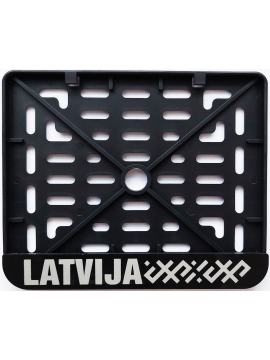 Valstybinio numerio rėmelis - Motoroleriui - Latviško tipo - šilkografinė spauda LATVIJA 177 x 130 mm   