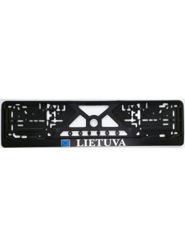 Number frame embossed LIETUVA with EU flag