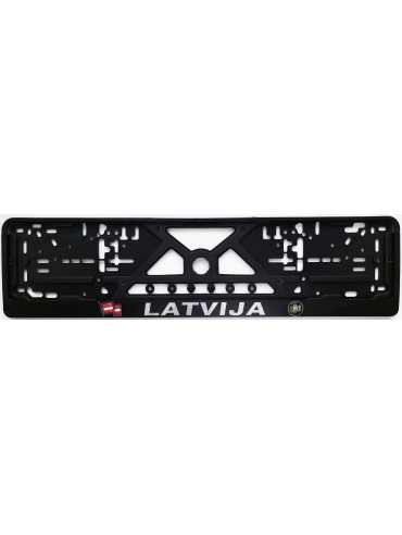 Number frame embossed LATVIA with flag 