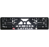 Номерная рамка с рельефным знаком Латвия с флагом 