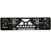 Number frame embossed KAUNAS with the Lithuanian coat of arms Vytis and the flag