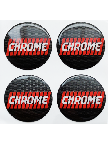Wheel cover sticker "Chrome" 4 pcs.