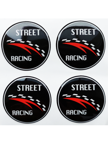 Ratlankio dangtelio lipdukas "Street Racing" 4vnt. 