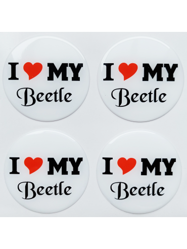 Wheel cover sticker "I love my Beetle" 4 pcs.  Copy