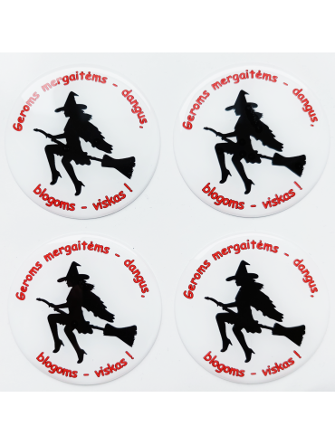 Wheel cover sticker "Witch" 4 pcs.