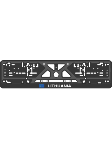 Номерная рамка - c шелкографией - LITHUANIA  
