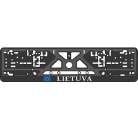 Номерная рамка - c шелкографией - LIETUVA с EU флаг