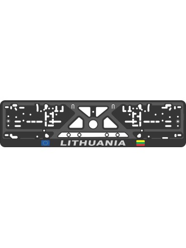 License plate frame - silkscreen printing - LITHUANIA