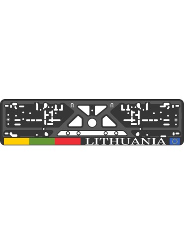 Номерная рамка - c шелкографией - LITHUANIA с флагом