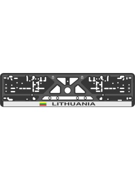 License plate frame - silkscreen printing - LITHUANIA 