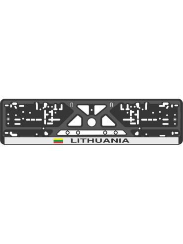 License plate frame - silkscreen printing - LITHUANIA 