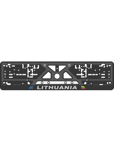 License plate frame - silkscreen printing - LITHUANIA  